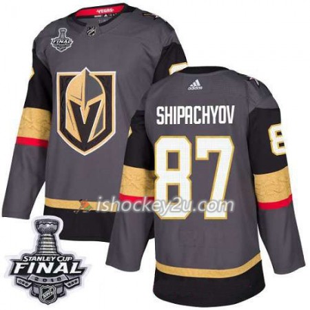 Mænd NHL Vegas Golden Knights Trøje Vadim Shipachyov 97 2018 Stanley Cup Final Patch Adidas Grå Authentic